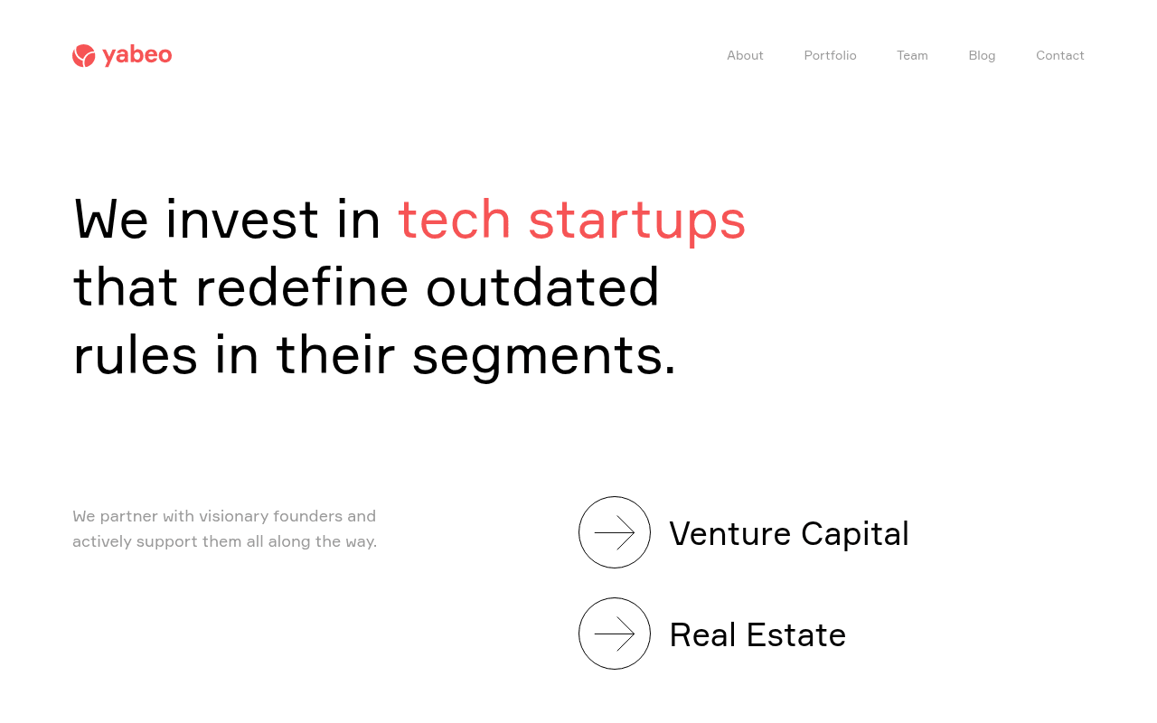 Yabeo website preview