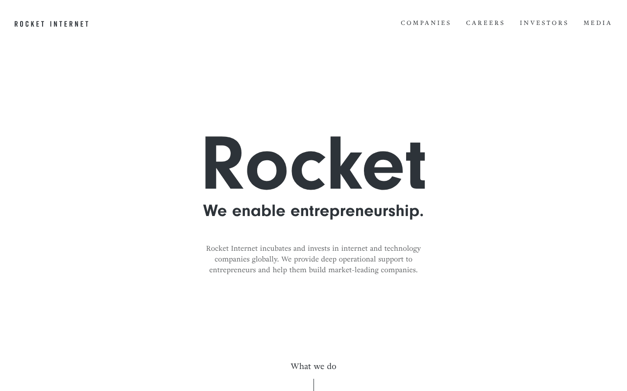 Rocket Internet website preview