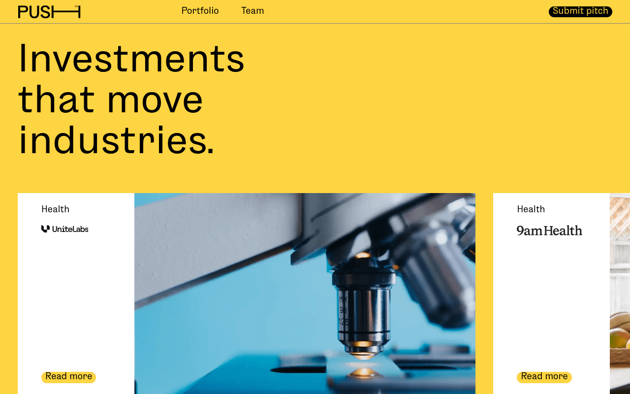 Push Ventures website preview