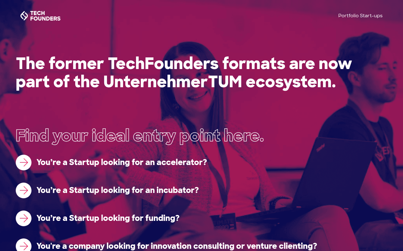 TechFounders website preview