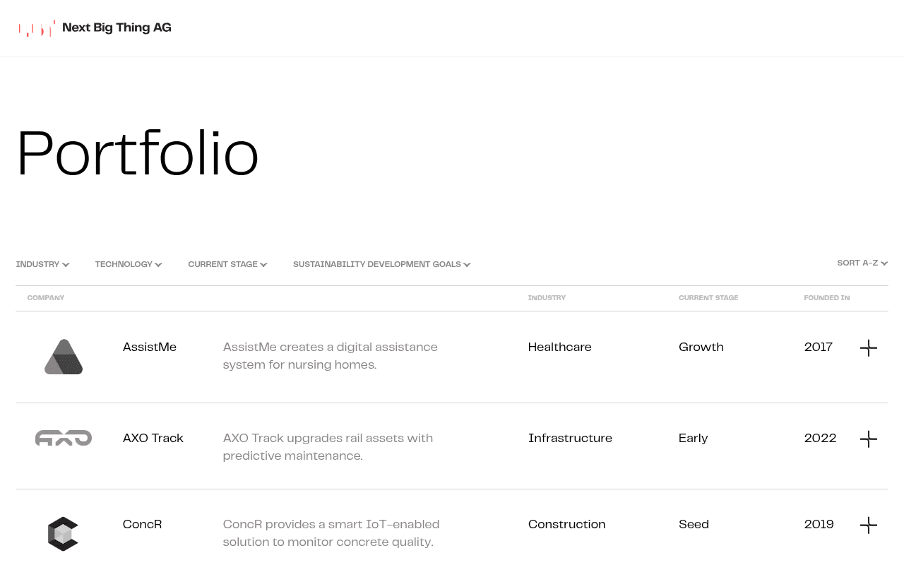 Next Big Thing AG website preview