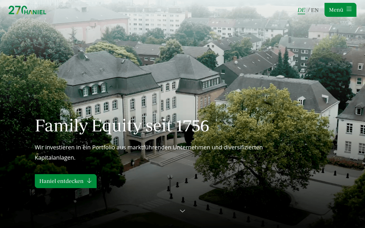 Haniel website preview