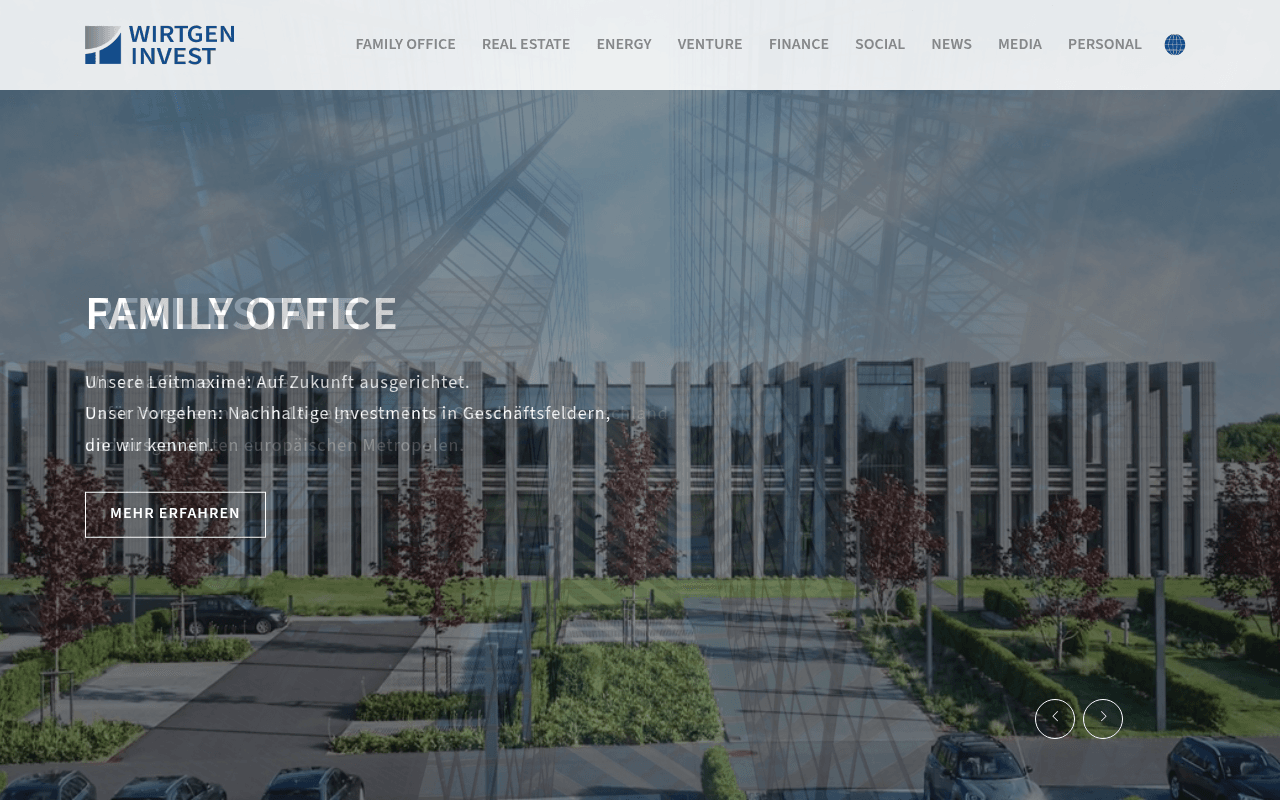 Wirtgen Invest website preview