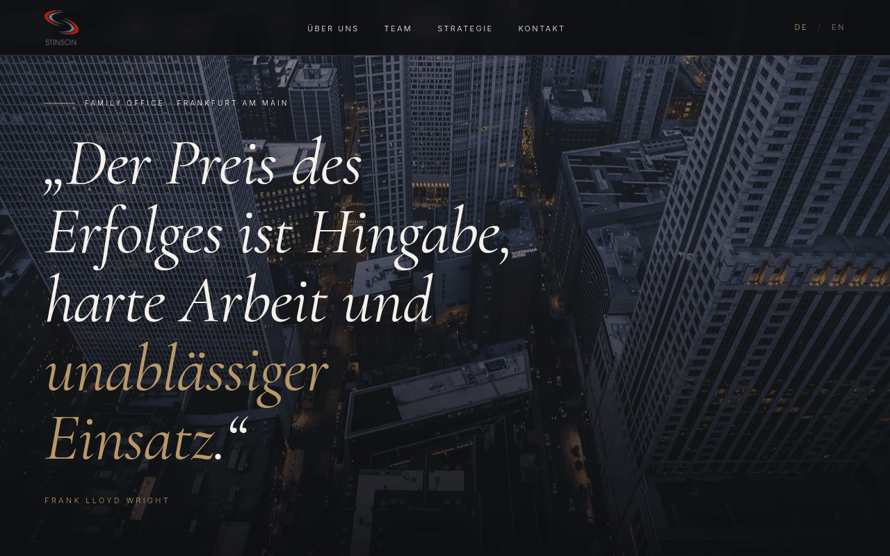 Stinson website preview