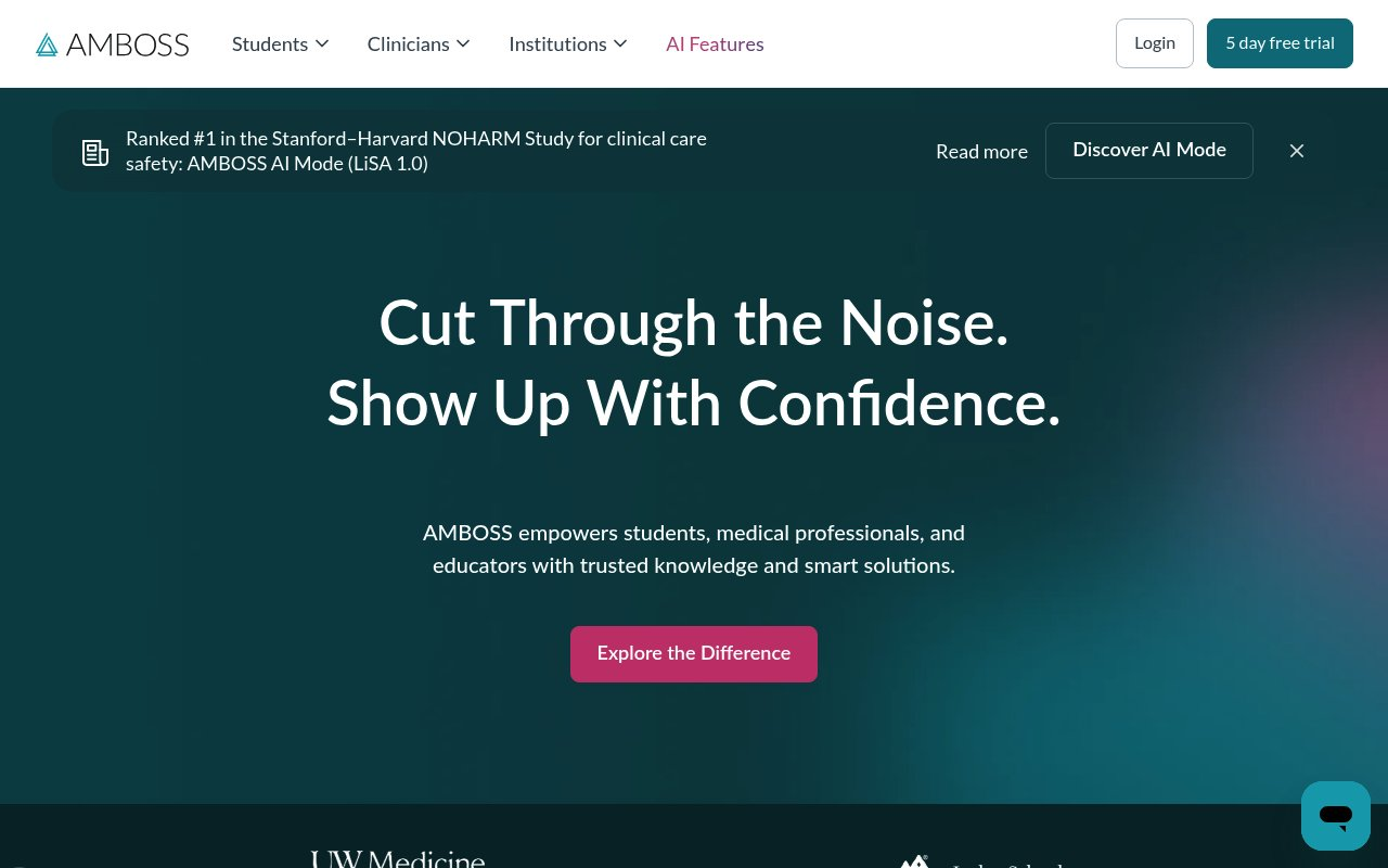 AMBOSS website preview