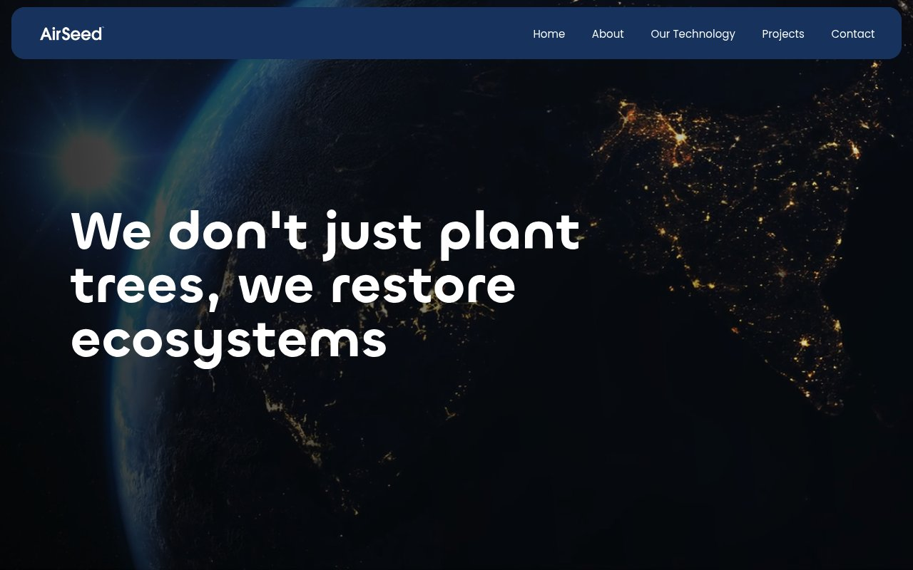 AirSeed Technology website preview