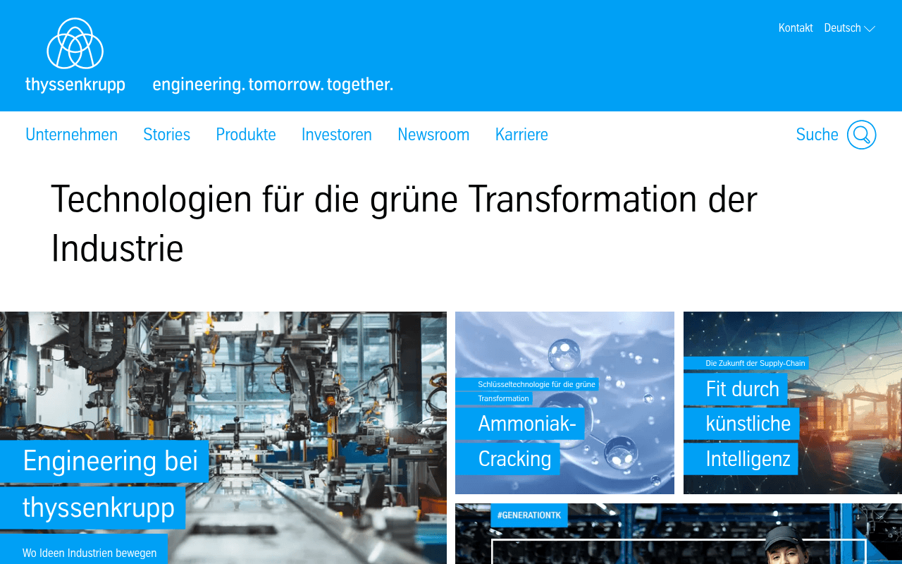 Thyssenkrupp AG website preview