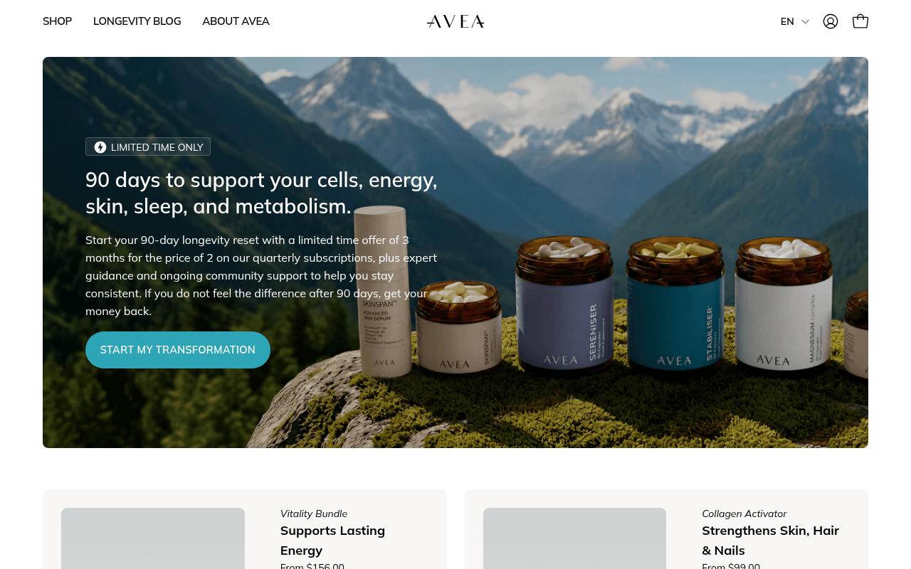 AVEA Life AG website preview