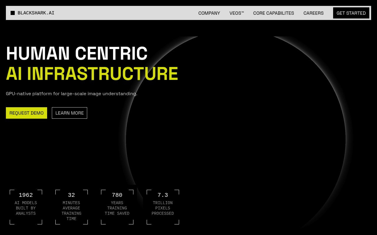 Blackshark.ai website preview