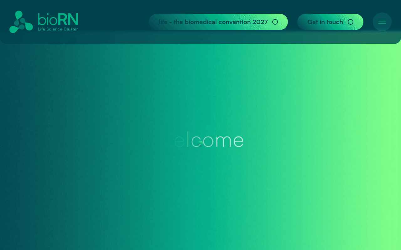 BioRN – Life Science Cluster Rhine-Neckar website preview