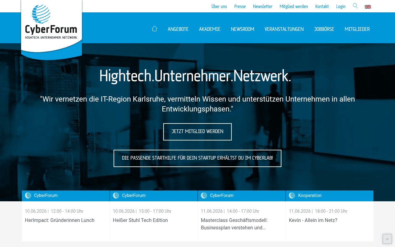 CyberForum e.V. website preview