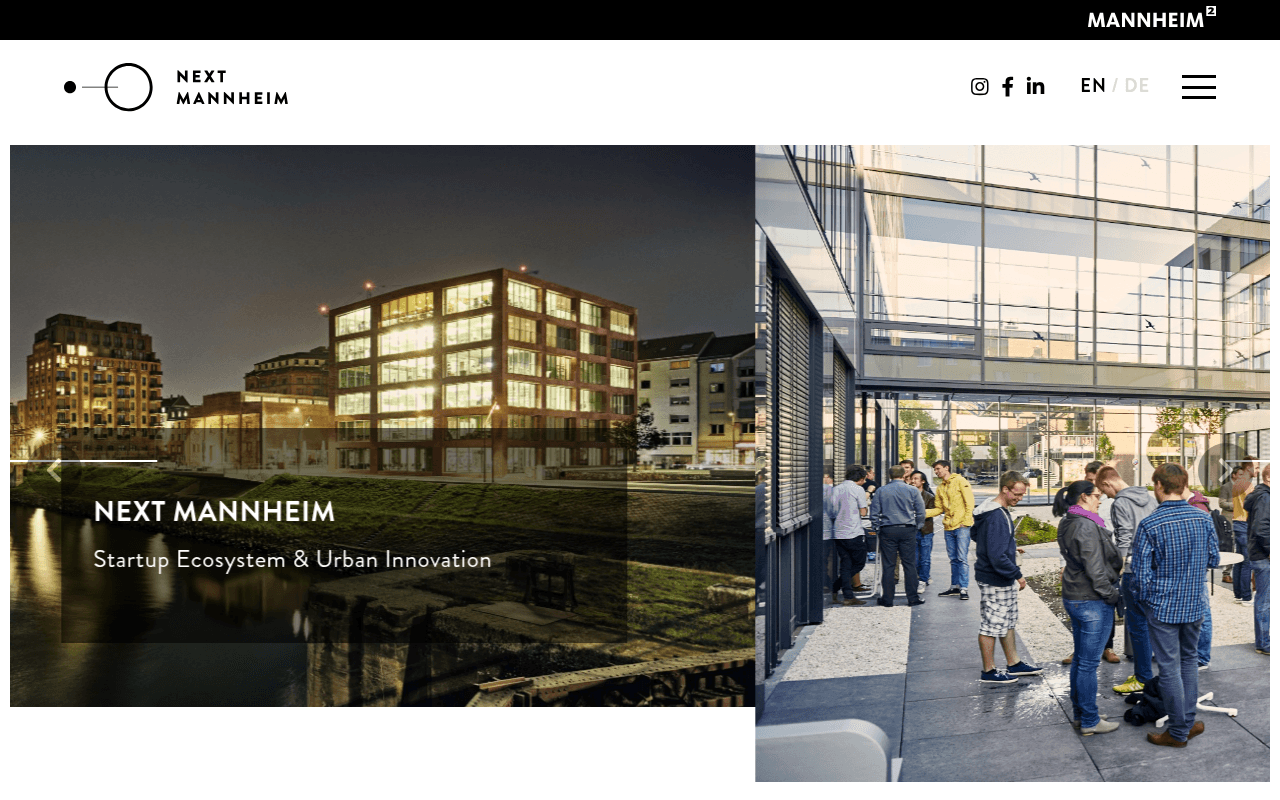 Next Mannheim / MAFINEX-Technologiezentrum website preview
