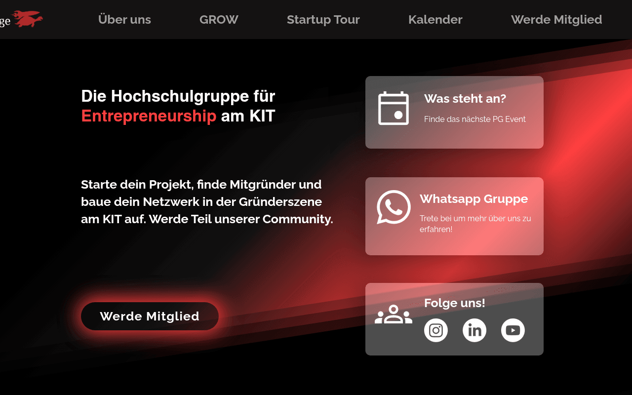 PionierGarage e.V. website preview