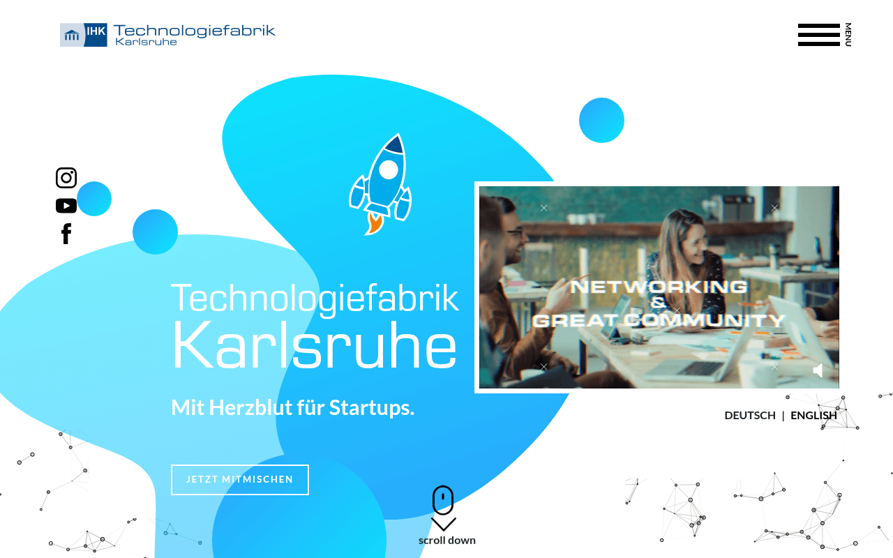 Technologiefabrik Karlsruhe website preview