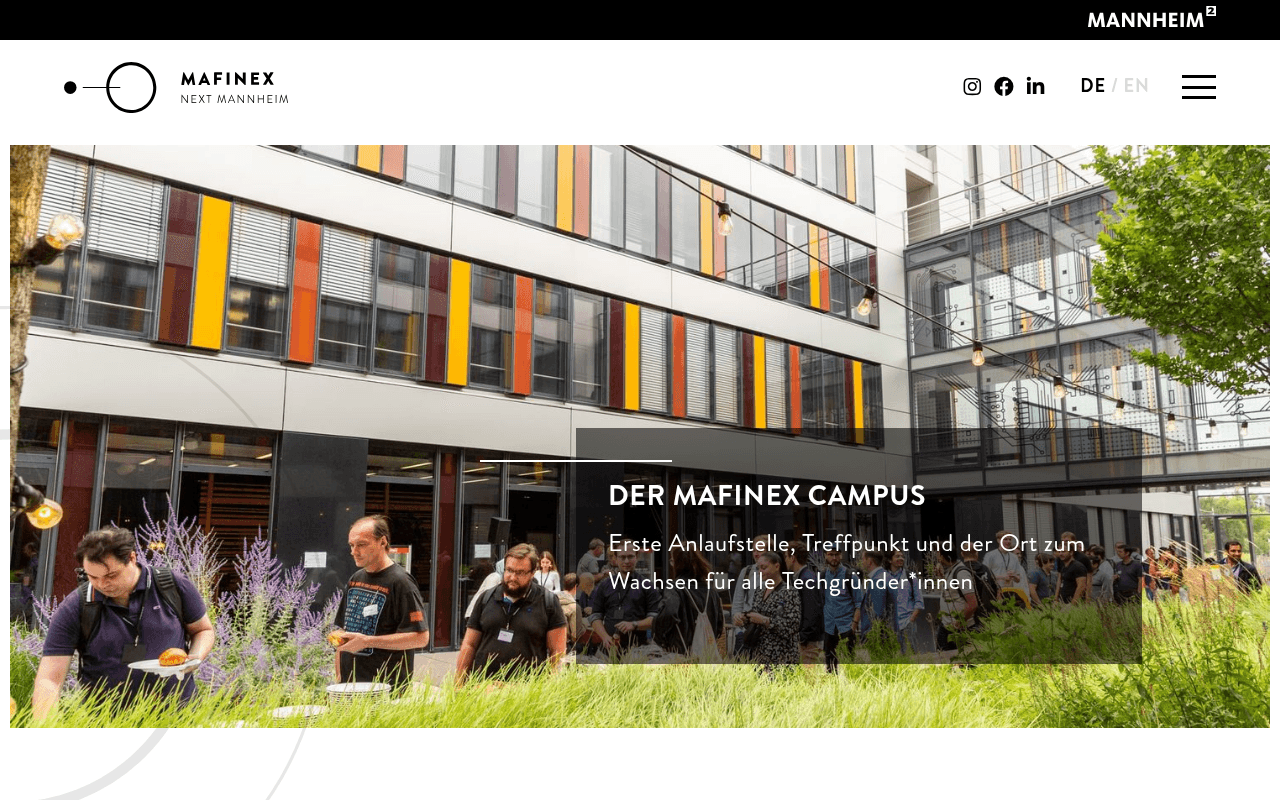 Up2B Accelerator (Next Mannheim) website preview
