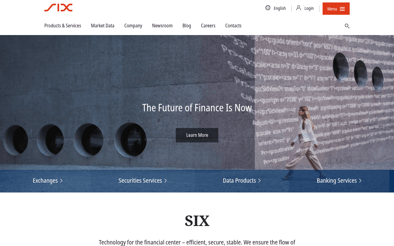 SIX FinTech Ventures website preview